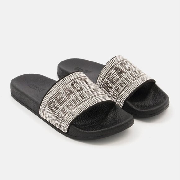 Kenneth Cole Reaction Women's Screen Jewl Slides Flat Sandals - Picture 1 of 6